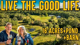 Homesteading 16 Acre Farm Tour with Ponds and Barn Creek  Land for Sale in Kentucky [upl. by Pedaiah960]