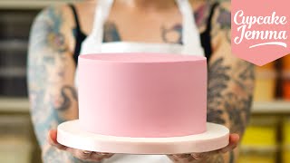 Masterclass How to Cover a Cake with SugarpasteFondant  Cupcake Jemma [upl. by Utham]