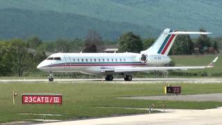 Bombardier BD700 Global Express XRS take off rwy23 at Geneva Cointrin GVALSGG [upl. by Alba5]