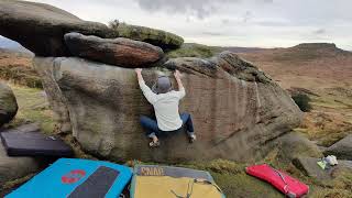 Caged Cobra  6a Boulder  Burbage South  Alistair Baird [upl. by Shetrit55]