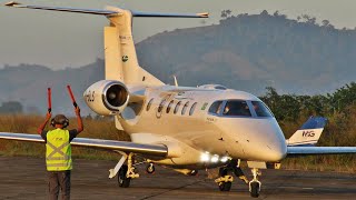 Embraer Phenom 300 Pousando ao Nascer do Sol Cachoeiro de Itapemirim ES [upl. by Enileda]