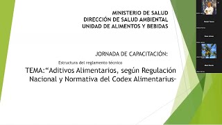 231122 Webinar Aditivos Alimentarios según Regulación Nacional y Normativa de CODEX Alimentarius [upl. by Augy537]