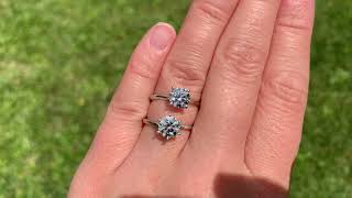 1 CARAT Round Diamond on FINGER Fiancées Hand Size 6 [upl. by Olecram]