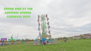 Zipper Ride At The Addison Spring Carnival 2023 [upl. by Jae]