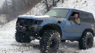 Offroad Nissan Patrol Y61 overturned  Short base versus Long [upl. by Ynogoham]