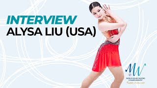 Interview Alysa Liu USA  Montpellier 2022  WorldFigure [upl. by Julis]