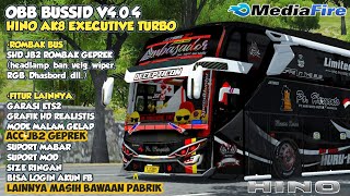 Update‼️ Obb Bussid V404 Terbaru Hino AK8 Executive Turbo  Rombak JB2 Geprek  Grafik HD  Bussid [upl. by Senn]