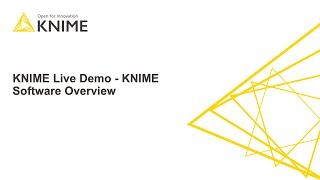 KNIME Live Demo  KNIME Software Overview [upl. by Hgielrac]