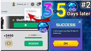 35 Day Wait Video 2048 cube winner 35 business day Redeem proof Robux [upl. by Rossy]