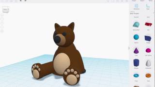 Benny Bear  Made with Tinkercad [upl. by Bathelda]