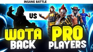 Overpower Wota is Back Vs Pro Players  Can he win against these pro players  Garena Free Fire [upl. by Ajoop]