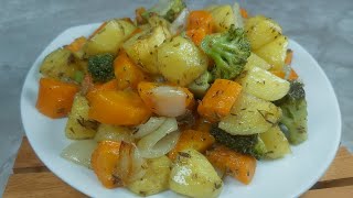 Its so delicious that I make it almost every day Roasted Vegetables Recipe Happycall Double Pan [upl. by Anel]