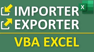 Importer et exporter des données en VBA Excel [upl. by Svetlana]