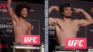 UFC Phoenix Official WeighIns Alex Caceres vs Kron Gracie Make Weight  MMA Fighting [upl. by Garlen]