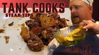 Tank Cooks Air Fryer Steak Tips and Potatoes [upl. by Ayotas137]