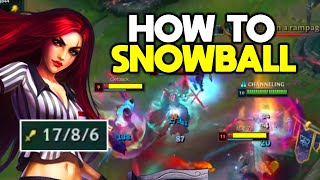 HOW TO SNOWBALL ON KATARINA High Elo Commentary [upl. by Ainex]