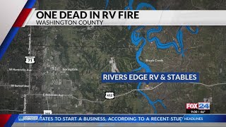 One person dies in Springdale camper trailer fire [upl. by Huntington]