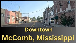 Downtown McComb MS  Dash Cam Driving Tour Mississippi 4K [upl. by Derick6]