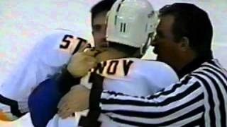 Bob Boughner vs Alek Stojanov Mar 23 1996 [upl. by Lahcar]