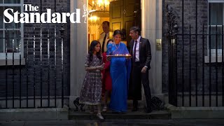 Rishi Sunak lights candles in Downing Street to mark Diwali [upl. by Bartholomew]