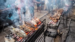 INSANE GRILLED FILIPINO STREET FOOD IN SIARGAO MAMAs GRILL FILIPINO FOOD [upl. by Leamse]