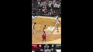 Chucky Hepburn Makes 3 Point Jumper vs Michigan State  Wisconsin Mens Basketball [upl. by Nagrom]