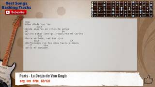 🎸 París  La Oreja de Van Gogh Guitar Backing Track with chords and lyrics [upl. by Lefton937]