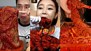 PRO MUKBANGERS VS EXTREME SPICY FOODS🌶️🔥🥵 [upl. by Ssitruc]