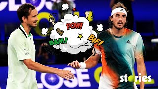 Daniil Medvedev vs Stefanos Tsitsipas • FIGHT on court [upl. by Anawik]