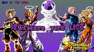 SPARKING TIER LIST OF DECEMBER  DRAGONBALL LEGENDS [upl. by Nosauq]