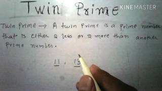 twin prime numbersdefinitionwith example hindi [upl. by Miarhpe]