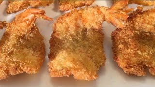 How To Make Coconut ShrimpPrawns With PankoFried Asian Food Recipes [upl. by Carlee184]