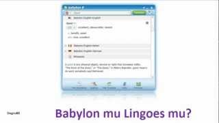 Lingoes mu Babylon mu Tek tıkla online çeviri sözlük programları [upl. by Enidlarej983]