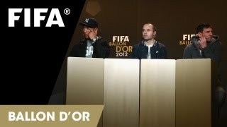 REPLAY FIFA Ballon dOr 2012 mens press conference [upl. by Anyaj717]