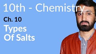 Class 10 Chemistry Chapter 10  Types of Salts  10th Class Chemistry Chapter 2 [upl. by Anam]