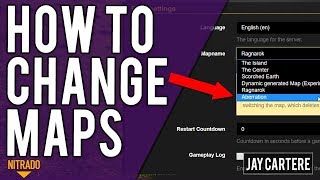 How To Change Maps On Your ARK Nitrado Server  ARK PS4 Server Tutorial [upl. by Pavior]