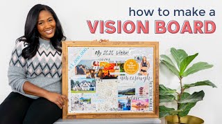 How To Make A Vision Board  2021 SIMPLE [upl. by Modeerf]