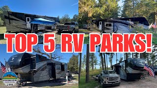 Our Top 5 Campgrounds  FullTime RV Life  EP64 [upl. by Neiv187]