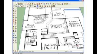 Import floorplan into sketchup [upl. by Ohs]