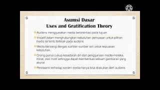 Uses and Gratification Theory [upl. by Sundin]