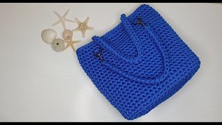 Beginners Guide to Making an Oval Bottom Crochet Shopper Bag🔵 [upl. by Araf]