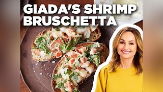 Giada De Laurentiis Shrimp and Arugula Bruschetta  Giada At Home  Food Network [upl. by Nyladnewg359]