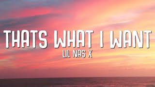 Lil Nas X  THATS WHAT I WANT Lyrics [upl. by Cadal]