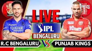 IPL 2024 Live RCB vs PBKS Live Match  IPL Live Score amp Commentary  Bangalore vs Punjab Live Match [upl. by Aidin]