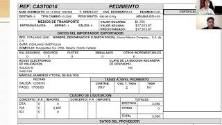 Llenado de pedimentos aduaneros [upl. by Adnimra243]