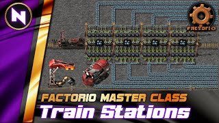 Efficient LOADINGUNLOADING Train Station designs  Factorio TutorialGuideHowto [upl. by Arutnev]