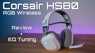 Corsair HS80 RGB Wireless Headset Review  The Deepest Dive New color [upl. by Anura694]