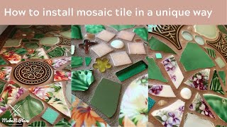 How to install mosaic tiles in a unique way [upl. by Adolphus]