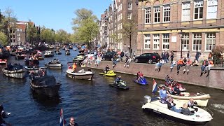 Koningsdag Amsterdam 2021 Botenparade op de Prinsengracht [upl. by Behka]