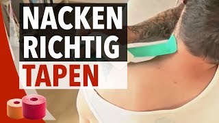 Nacken KinesiologyTape Anleitung  Schritt für Schritt TapingAnleitung für Nacken [upl. by Nylkaj]